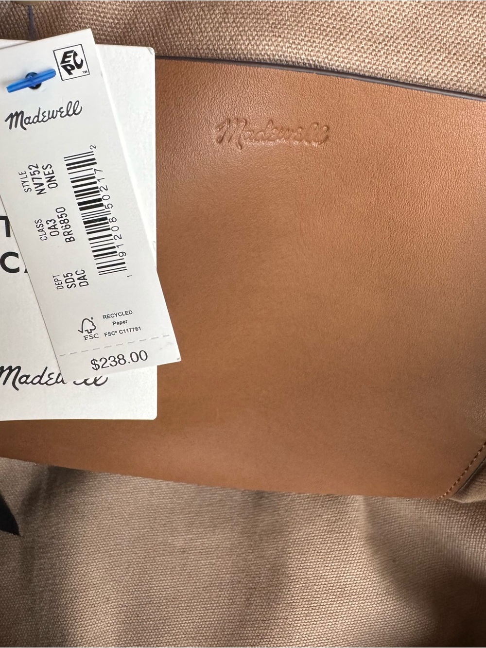 ๐ Madewell Essentials Curve Woven Shoulder Bag Suede Leather - Picture 9 of 11